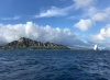 Unnamed boat nearing Diamond Head